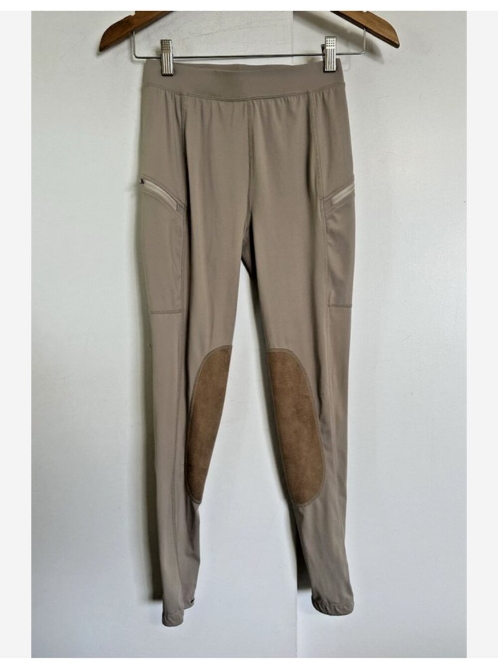 WILLIT Tan Riding Tights Girls Large Knee Patch Breeches Tights